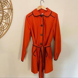 NWT Dennis Basso Pumpkin Spice Orange All Weather Faux Fur Coat
